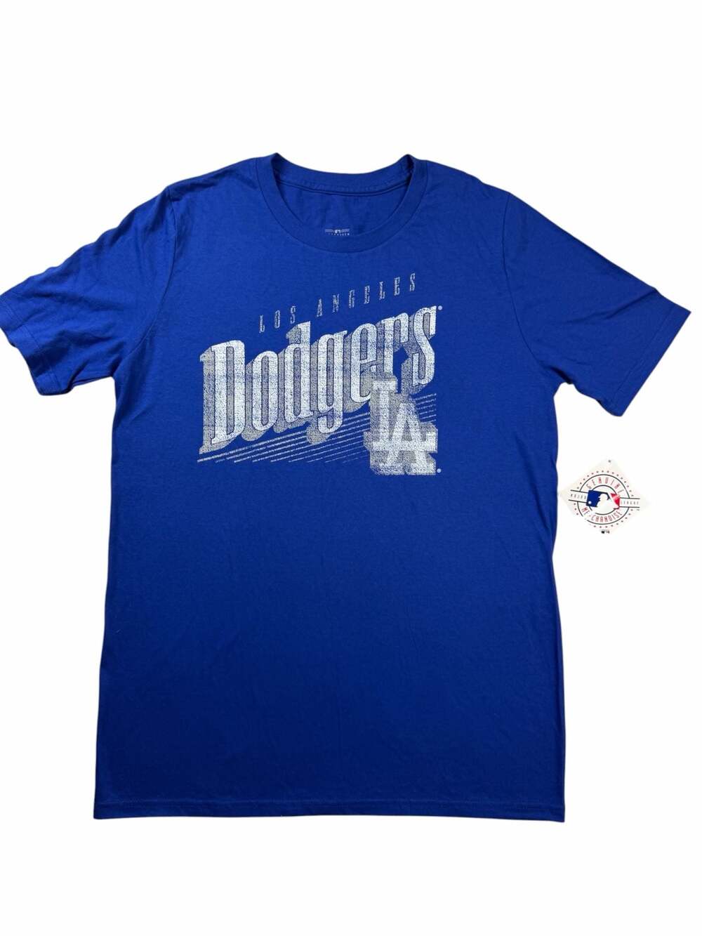 Los Angeles Dodgers Youth L 14/16 MLB Blue Distressed Graphic T Shirt NWT
